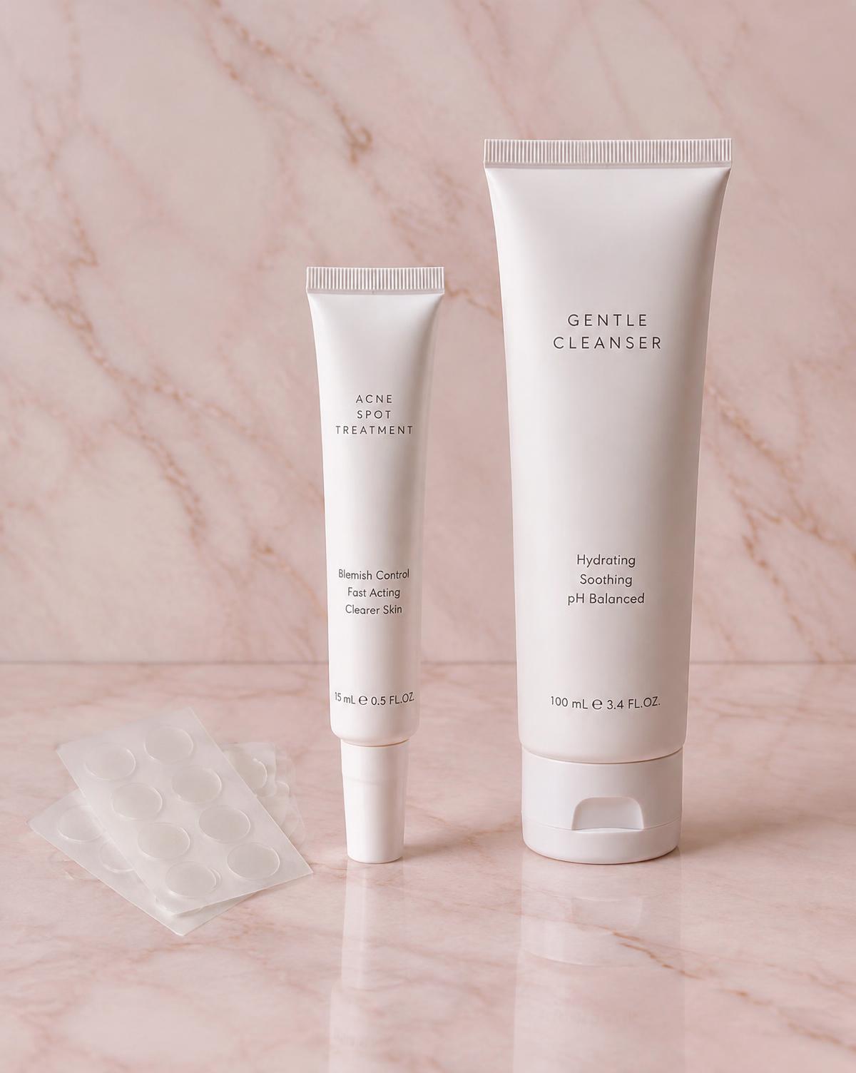 Acne spot treatment and cleanser
