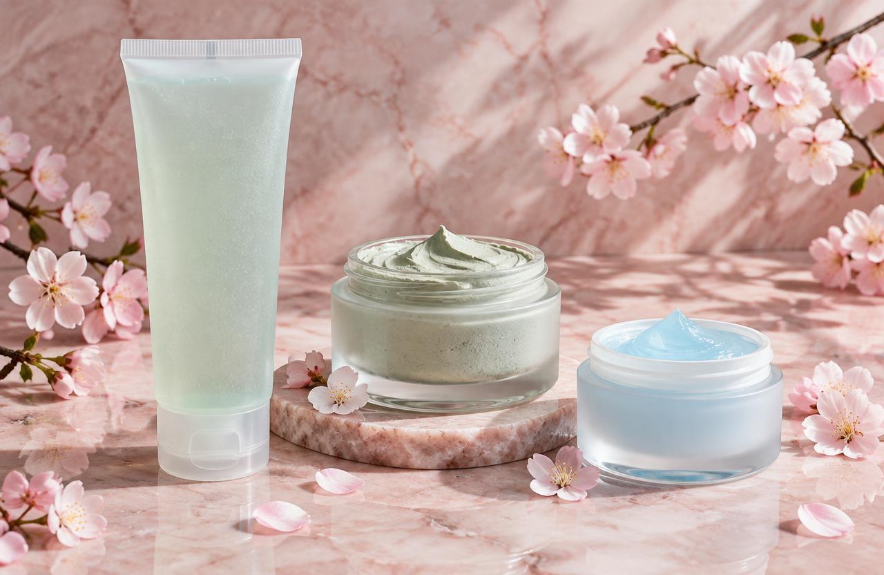 Gel cleanser and gel moisturiser
